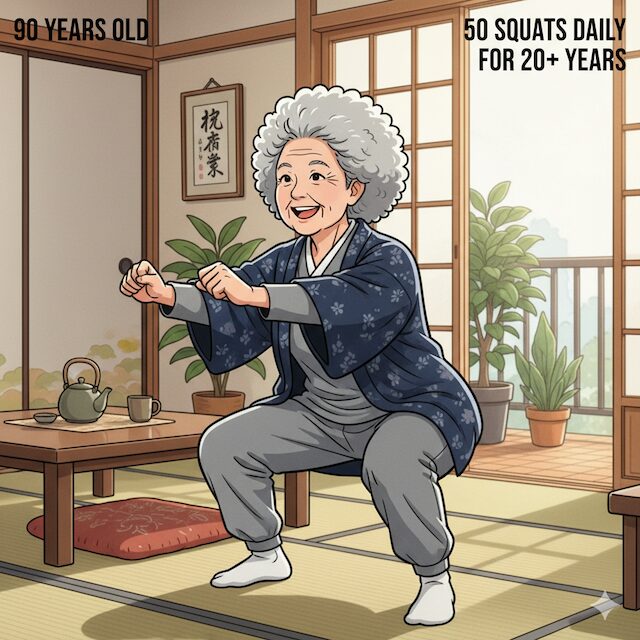 スクワットの女性